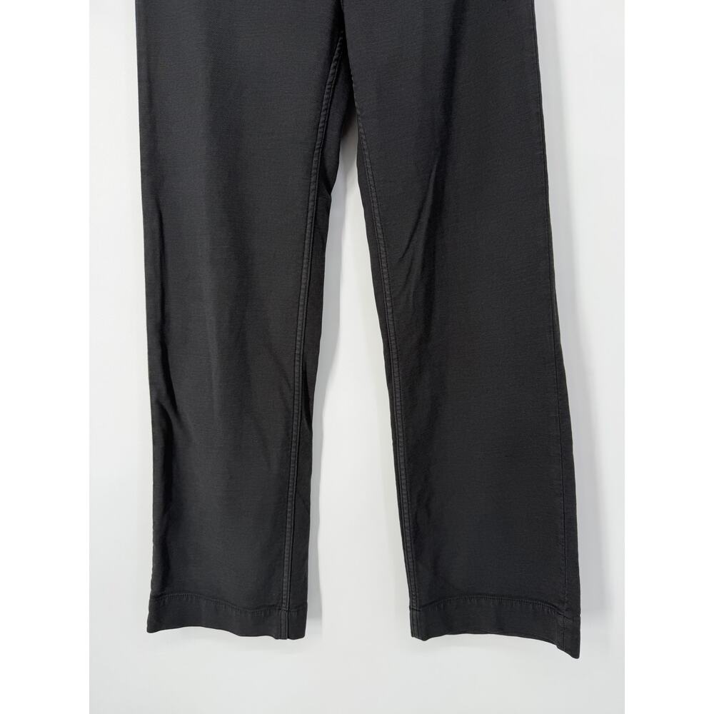 Faherty Stretch Terry Patch Pocket Pants High Rise Wide Leg Washed Black - Picture 6 of 13